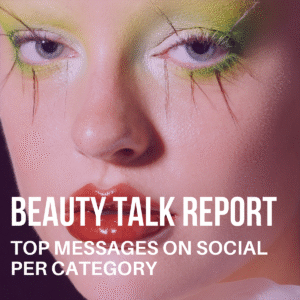Woman wearing extravagant makeup